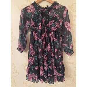 Mama Luma Floral Dress Girls Size 7-8